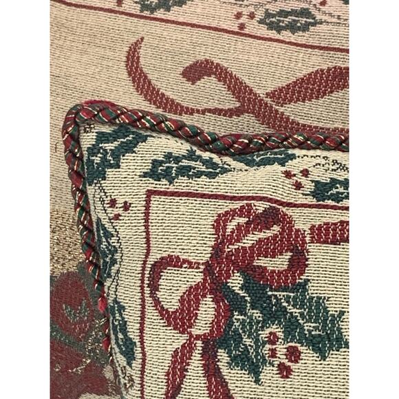 Riverdale Christmas Pillow Set Of Three Angels Gold Wings Tapestry Holiday Decor - Picture 5 of 6